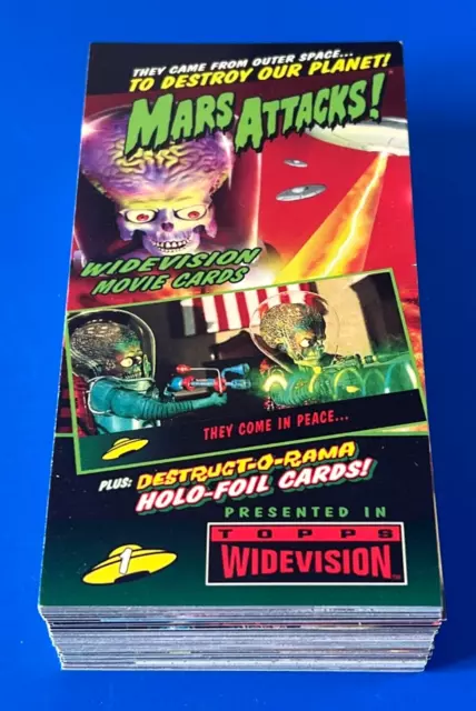 1996 Topps Widevision Mars Attacks! Complete 72 Card Set NM/MT