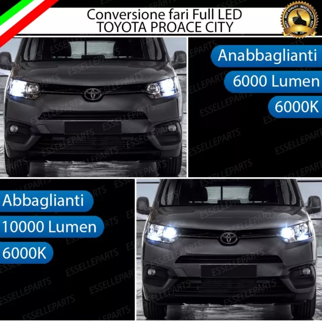 Conversione Full Led Anabbagliante + Abbagliante Toyota Proace City 6000K Bianco