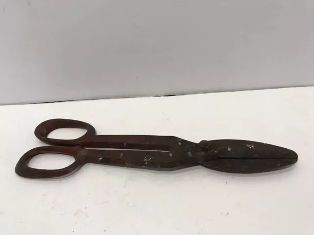 Antique Primitive 11" Wrought Iron Shears Scissors Snip Farm Tool