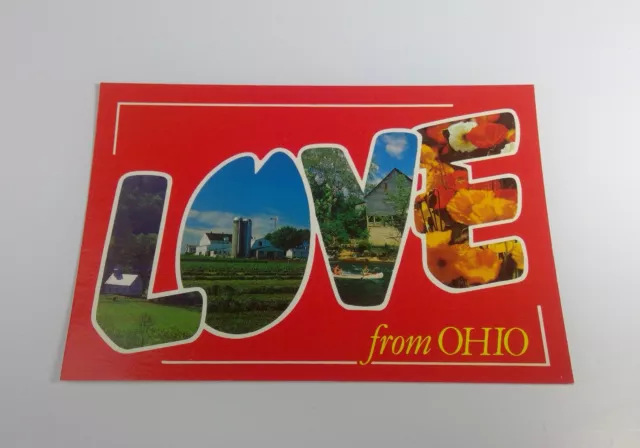 (Lot of 5) Vintage 80's 90's NEW Un-Used POSTCARDS Love From Ohio BUCKEYE 2