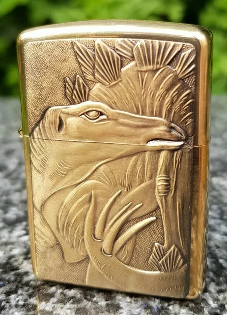 ZIPPO, BARRETT SMYTHE Stegosaurus, Solid Brass, Dinosaur