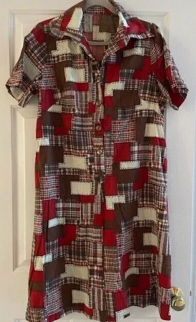 Vintage Patchwork Dress Size Lg