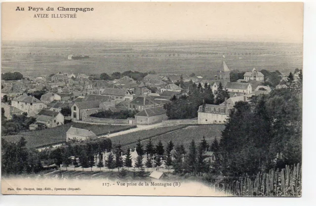 AVIZE - Marne - CPA 51 - Au Pays du Champagne - vue prise de la montagne