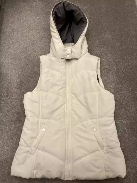 Bodywarmer Jacket Coat Hooded Women White New Look Size UK 14 EU 12 Zip Pockets