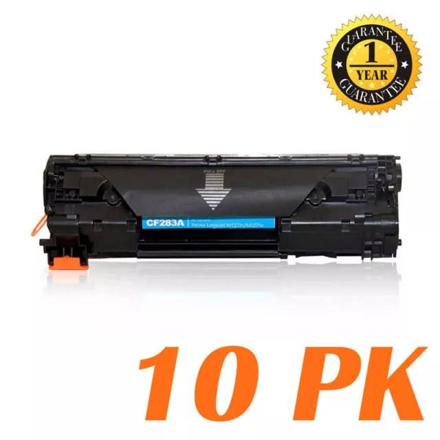 10-Pk/Pack 83A CF283A Toner Cartridge Fo HP M201dw M201n MFP M125a M125nw M127fw