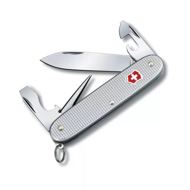 Victorinox Pioneer Argent Alox - Couteau Suisse De Poche 93 Mm - 8 Fonctions