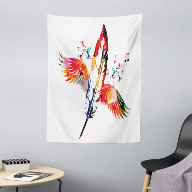 Plumes Tapisserie Plume avec des ailes Oiseaux