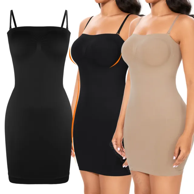 Damen Shapewear Figurformendes Miederkleid - Traegerlos Shapewear Bauch-Weg Slip