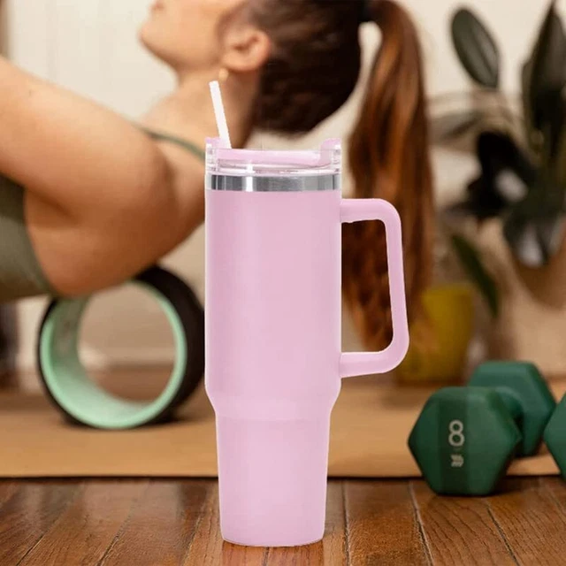 40oz Tumbler With Handle And Straw Lid Insulated Reusable Leakproof Stainless
