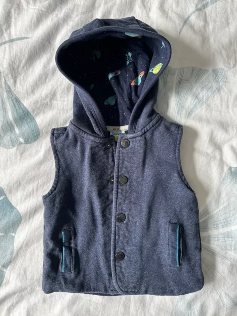 Ted Baker Baby Boys Navy Blue Space Bodywarmer Gilet  Age 9-12 Months VGC