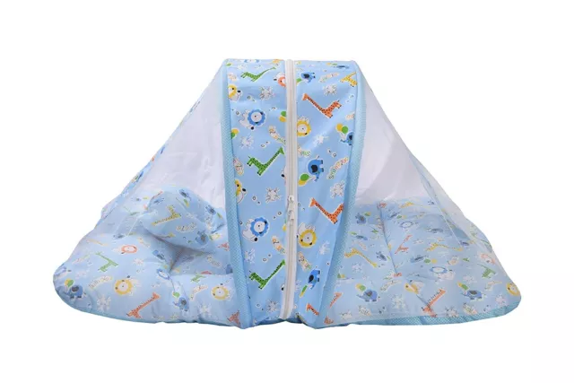 Bedding Set For New Born Baby Mattress with Mosquito Net & Pillow for 0-6 Months 3