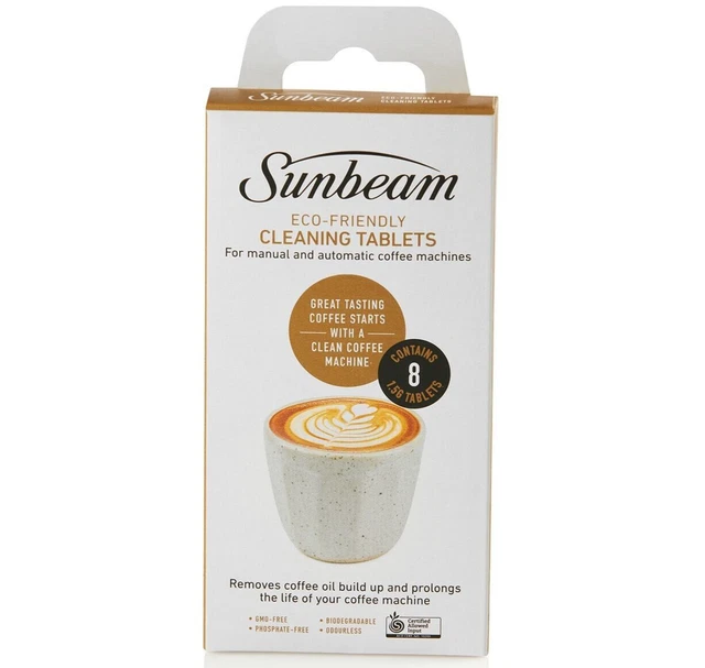 SUNBEAM ECOFRIENDLY ESPRESSO Machine Cleaning Tablets x 8 PACK EM0020