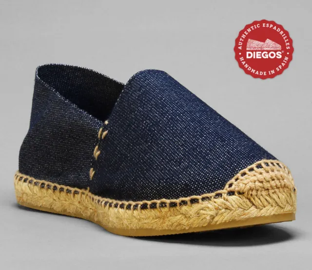 Denim Espadrilles flat shoes for both Men and women | Handmade in Spain, DIEGOS®