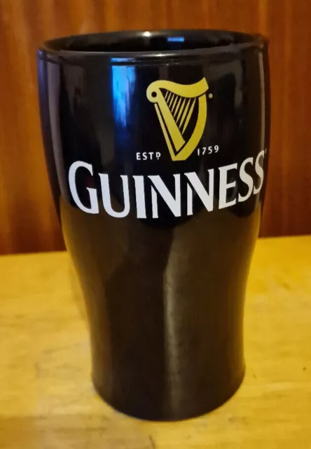 Guinness Chilled Beer Glass Cooler (Black Plastic) Used