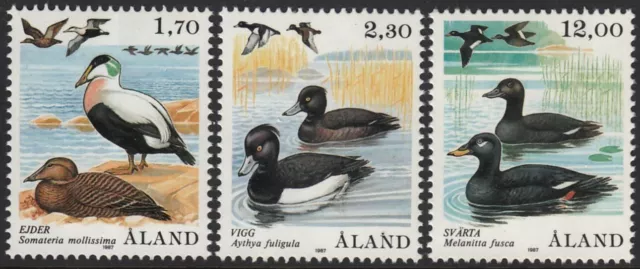 Sea Birds Ducks Nest Complete Stamp Set Aland Finland Mint MNH 1987