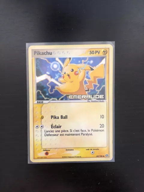 Carte Pokemon Pikachu 60/106 Holo FR - Ex Émeraude - Bon état