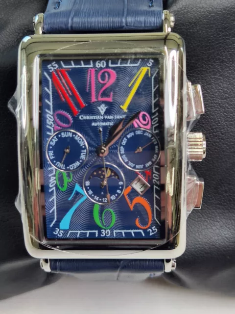 Christian Van Sant Men's CV9133 Prodigy Analog Display Chinese Automatic Blue Wa