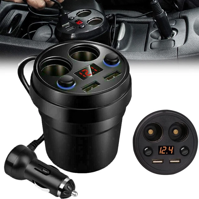 KFZ Auto 2 Steckdose Zigarettenanzünder Verteiler Adapter Dual USB Ladegerät