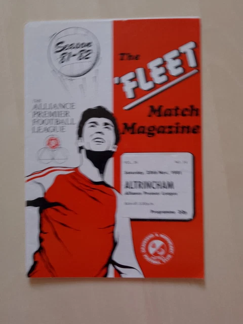 GRAVESEND & NORTHFLEET v Altrincham, Alliance Premier League, 1981/2 £1