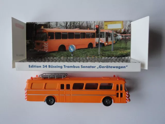 Wiking 1:87 Edition 34 Büssing Trambus Senator "Gerätewagen" in Orange