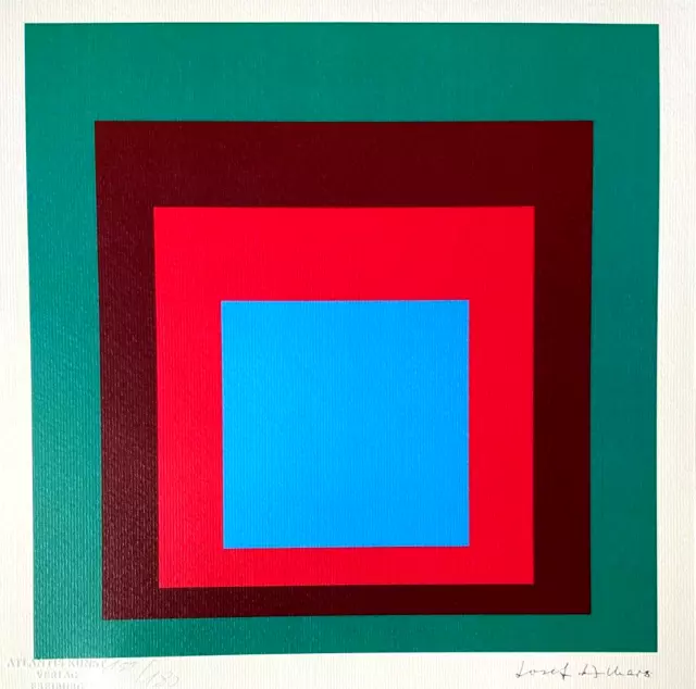 Josef Albers Litografía 1978 , 180 Ex. (Le Corbusier Arp Francis Brancusi)