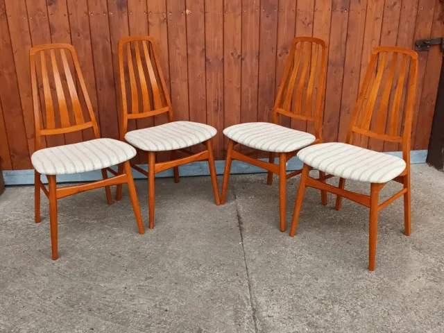 4x Teak Esszimmerstühle Vintage Designer Stuhl Holz 60er Vamdrup Danish Modern