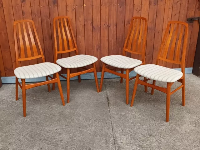 4x Teca Sillas de Comedor Vintage Diseño Madera 60er Vamdrup Danesa Moderno