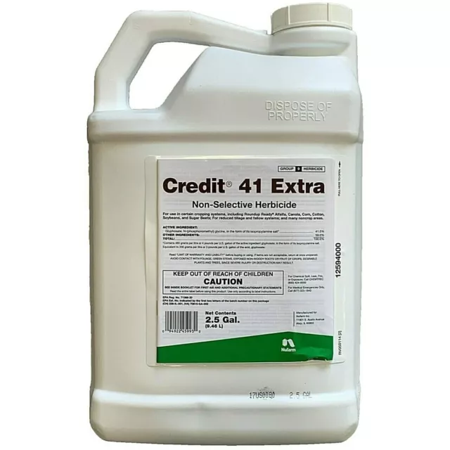 Credit 41 Extra Glyphosate 41% Herbicide with Surfactant - 2.5 Gallons