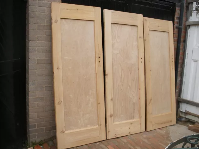 Reclaimed 1930s single panel stripped pine doors