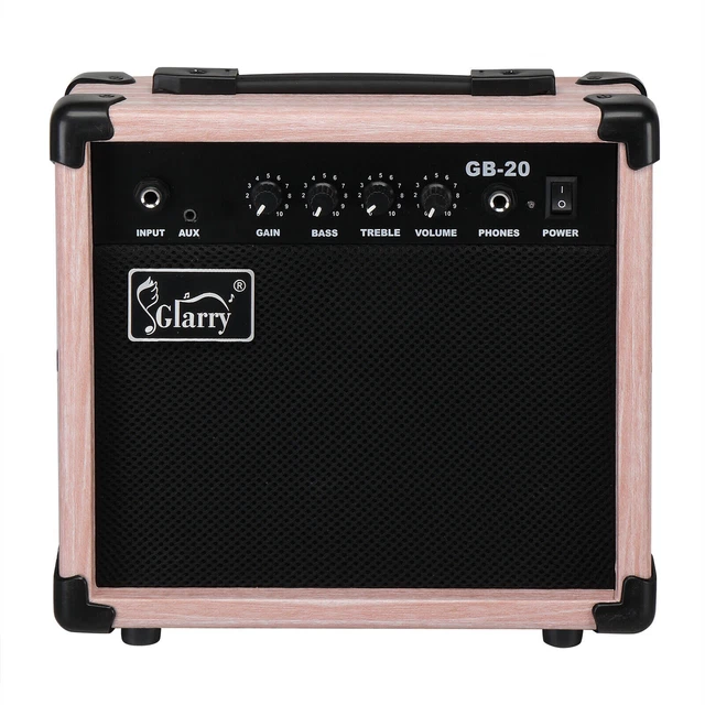 Glarry 20W Electric Guitar Bass Amplifier VOLUME TREBLE BASS MIDDLE Control