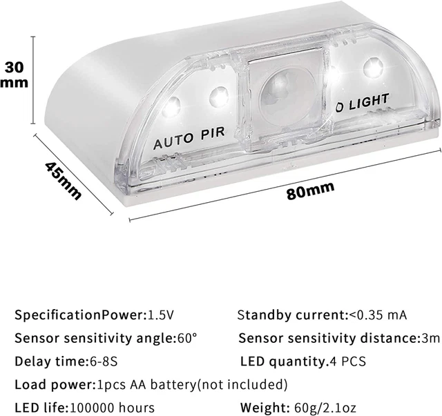 Houcopa LED Schlüssellochlicht (3er-Pack), Bewegungsmelder Nachtlicht,... 7