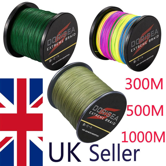 Dyneema Line Fluorescent Green 8-Strand Dyneema PE Braided Fishing Line   100M To 2000M Spool Options Braided Line