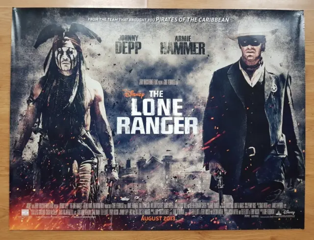 LONE RANGER (2013) Original Quad Cinema Poster JOHNNY DEPP