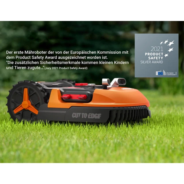 MÄHROBOTER WORX LANDROID PLUS WR165E bis 500m² qm Rasenroboter WLAN