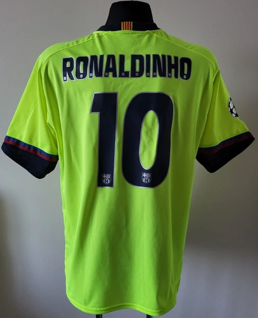 Maglia Nike da calcio Barcellona 2005 - 2006 Away #10 Ronaldinho taglia 2XL