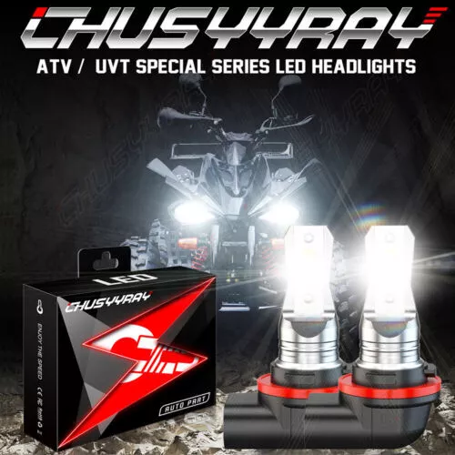 For Honda Foreman Rubicon 500 Rancher 420 35W 12v pair 3pins LED Headlight Bulbs