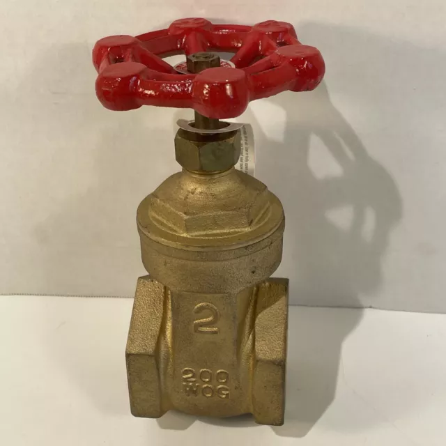 NEW Mueller 2” Brass Gate Valve 100-008 200psi