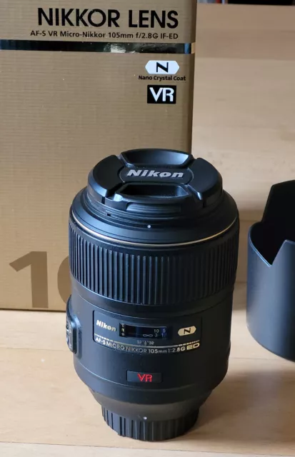 Nikon AF-S VR Micro NIKKOR 105mm f/2,8G IF-ED Objectif comme neuf (like new)
