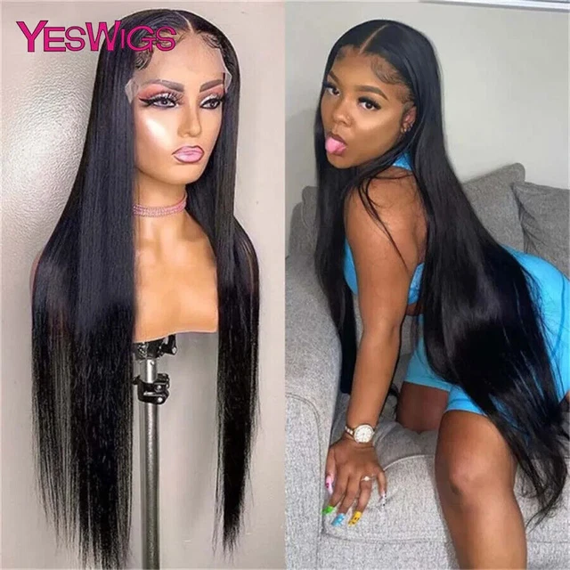 Straight HD Virgin Hair 13x4 Lace Front Hair Wigs Pre-Plucked 4x4 Closure Wig