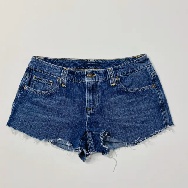 Vintage Womens Tommy Hilfiger Jeans Shorts Cut Off Distressed Denim Y2K Size 6