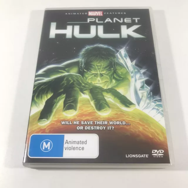 Planet Hulk DVD Region 4 PAL Animated Marvel Features Movie