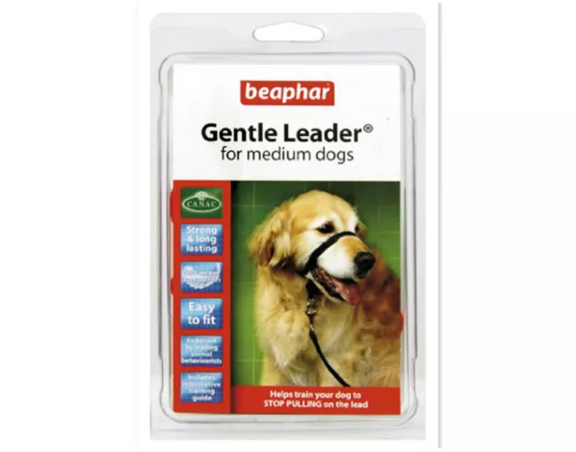 Beaphar Gentle Leader For Medium Dogs Red Halter like Control Collar