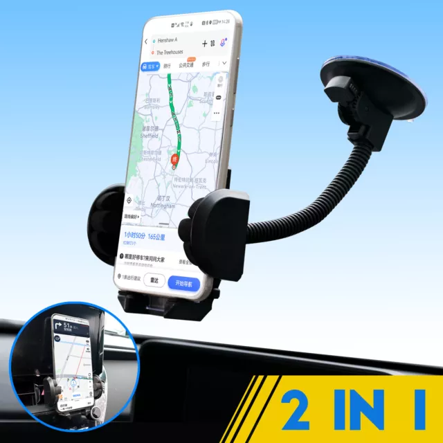 UK Universal Car Phone Stand Cradle Windscreen Mobile Holder Dashboard GPS Mount