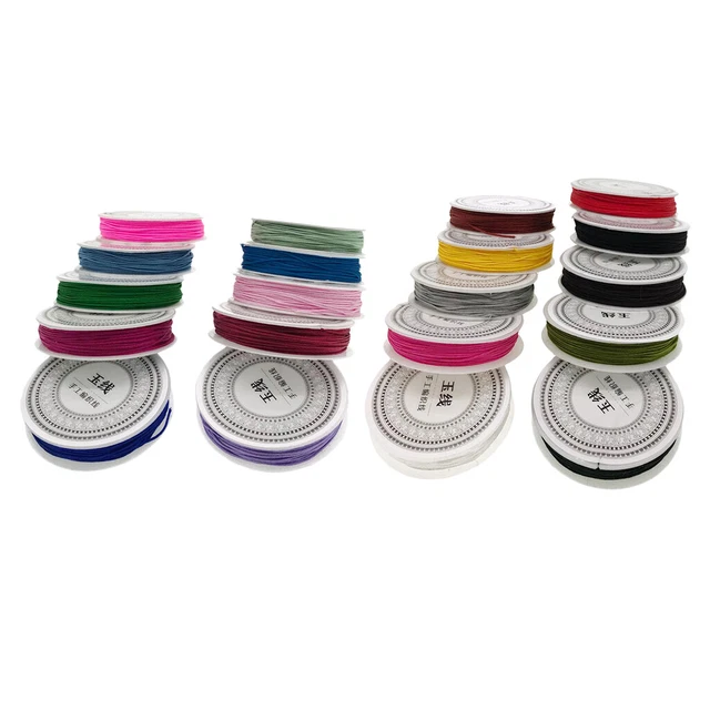 10 Rollen 0,8 mm Nylonschnur, Faden Chinesischer Knoten Makramee Rattail Armband