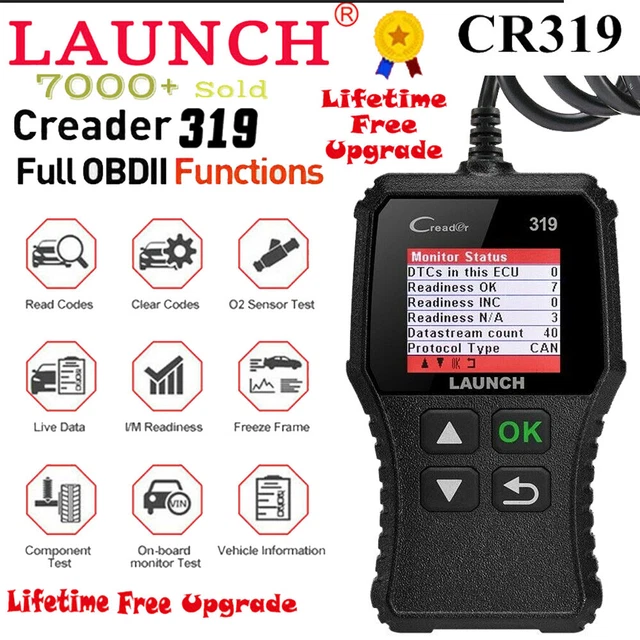 NEW LAUNCH CR319 Code Reader OBD2 Scanner Car Check Engine Fault