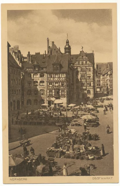 Ak Nürnberg, Obstmarkt, Kupfertiefdruck, ungelaufen ca. 1920