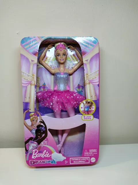 BARBIE DOLL BLONDE Ballerina Magical Light Up Feature Brand New