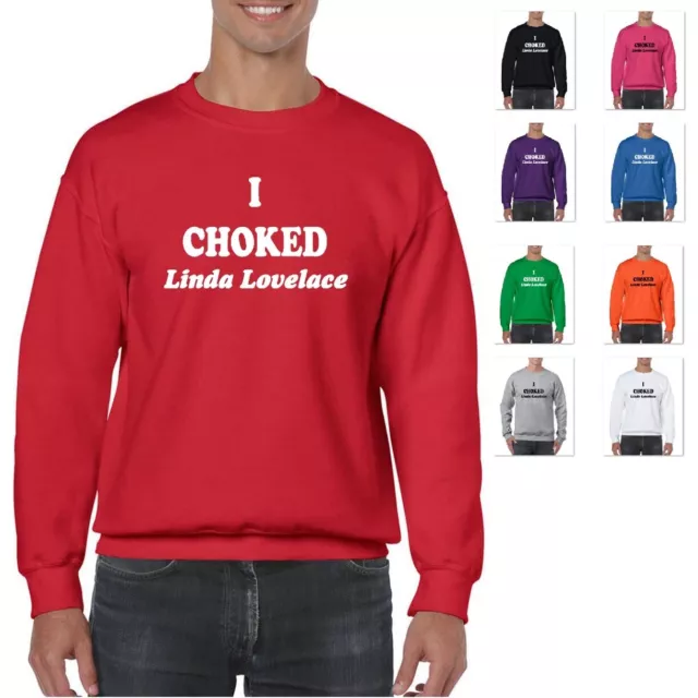 I CHOKED LINDA Lovelace Joe Dirt 70'S Adult Porn Star T-Shirt Sweater 
