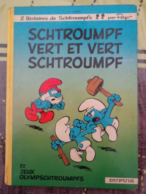 Album Les Schtroumpfs  Tome 9 : Schtroumpf  vert et vert Schtroumpf (EO 1973)