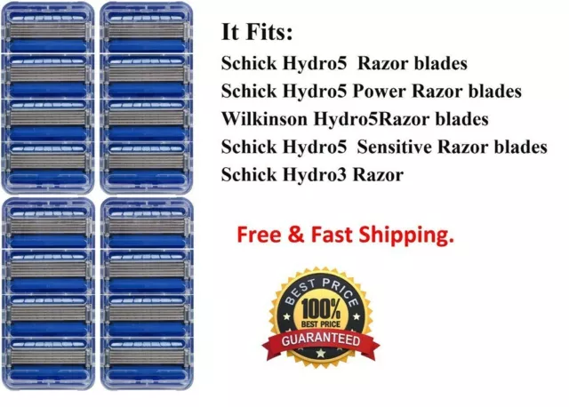 Schick Hydro5 Razor Blades fit Power Hydro Silk Shaver Refill Cartridges Hydro 5